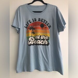 Life is Better at the Beach Retro graphic tee